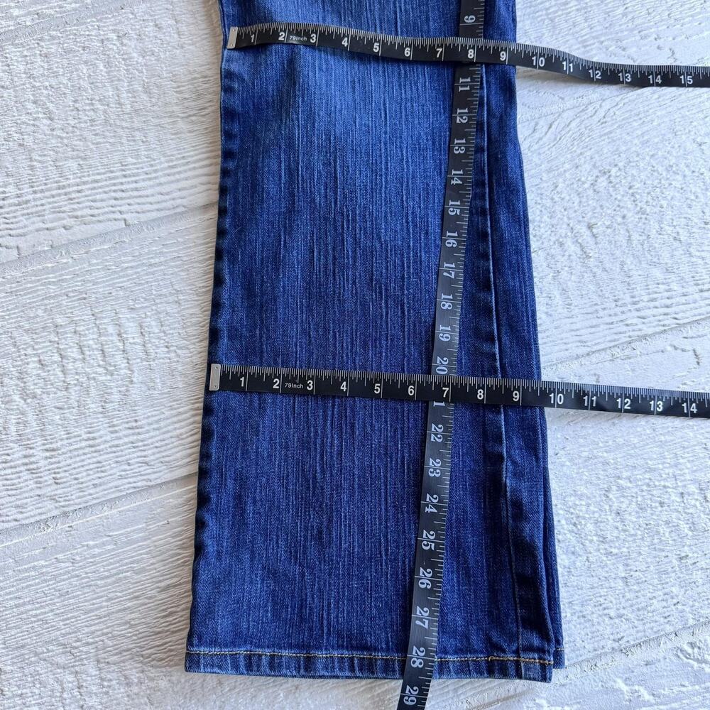 Talbots Jeans Womens 10 Petite Blue Stretch Denim‎ Straight Leg 5 Pocket Zip Fly - Picture 6 of 9